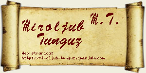 Miroljub Tunguz vizit kartica